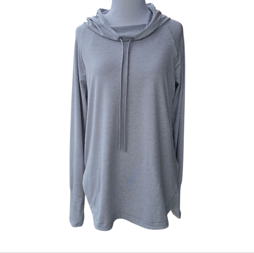 Athleta Uptempo Hoodie Sweatshirt Norwegian Grey Size Small